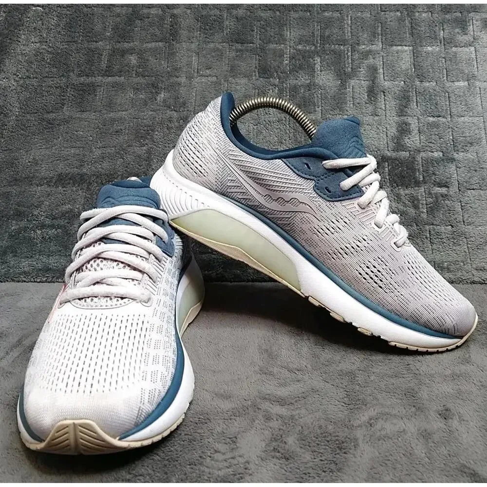 Saucony Guide 14 Women's 8 Lilac/Navy PWRRUN Athletic Training Sneaker Shoes - Picture 1 of 8